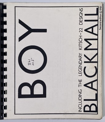Lot 556 - PUNK FASHION - ORIGINAL AND RARE 1981 BOY LONDON BLACKMAIL CATALOGUE.