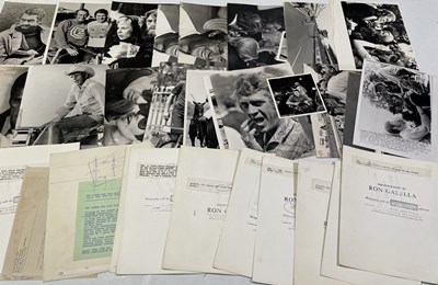 Lot 267 - STEVE MCQUEEN -  COLLECTION OF PRESS PHOTOGRAPHS.
