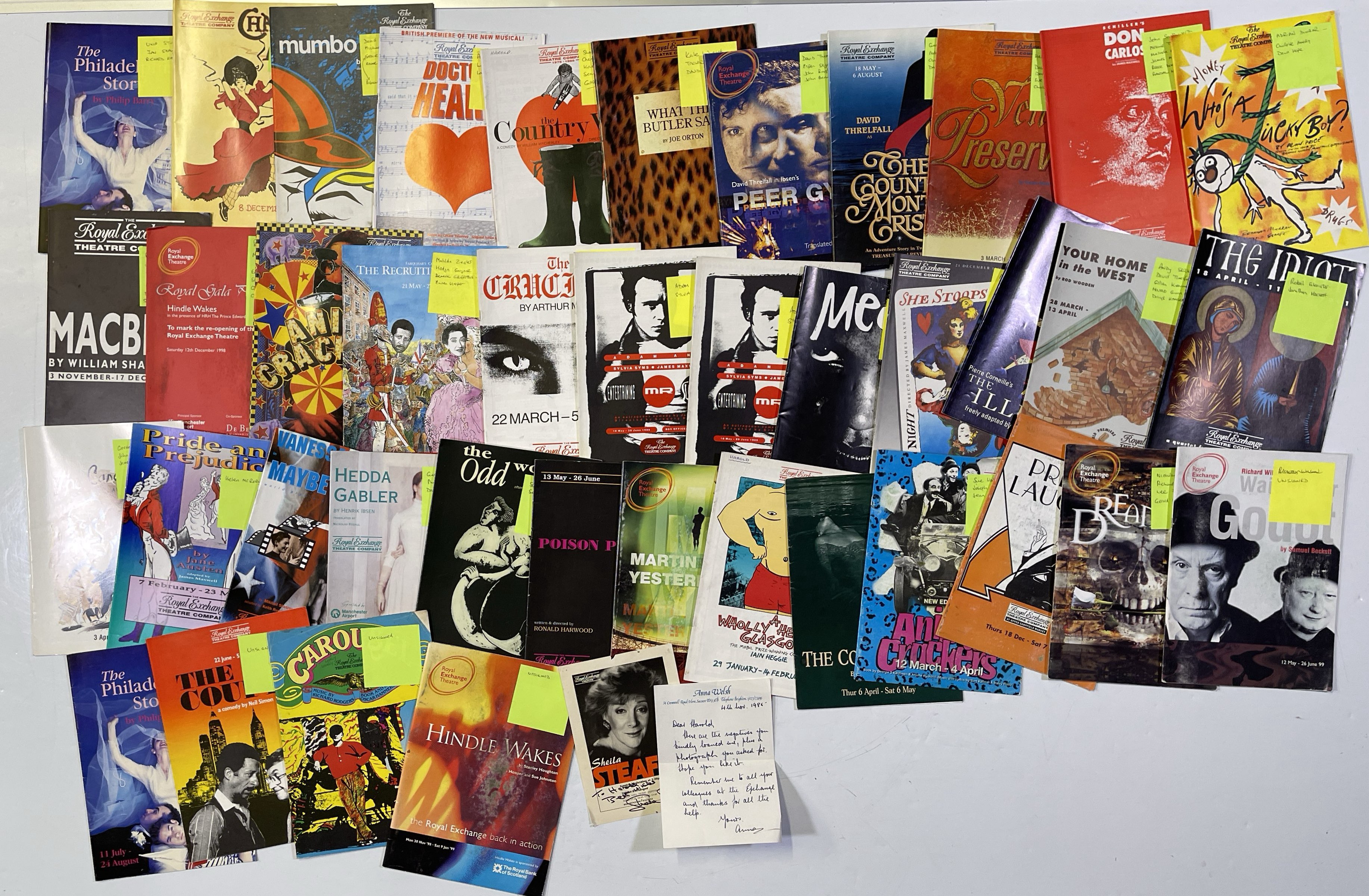 Lot 136 - THEATRE PROGRAMMES SIGNED BY STARS OF STAGE