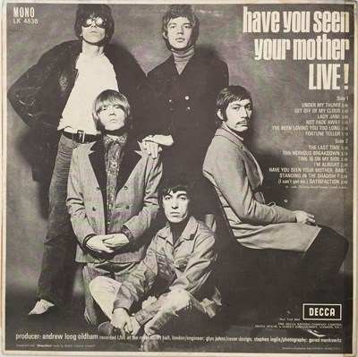 Lot 38 - THE ROLLING STONES - HAVE YOU SEEN YOUR MOTHER - LIVE! LP (MONO LK 4838)