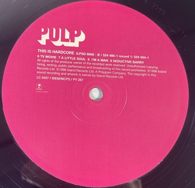 Lot 66 - PULP - THIS IS HARDCORE LP (UK ORIGINAL - ISLAND RECORDS ILPSD 8066)