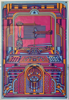 Lot 258 - BRITISH PSYCHEDELIA - DAVE ROE - FIVE 'POLYPOPS' POSTERS.