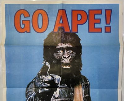 Lot 194 - PLANET OF THE APES (1974) GO APE! DAILY MIRROR PROMO POSTER.