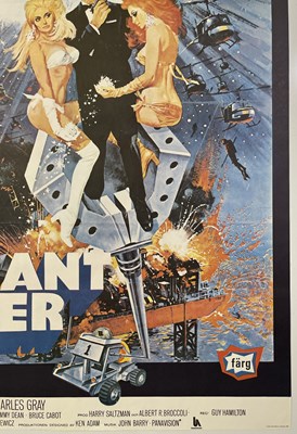 Lot 167 - JAMES BOND - DIAMONDS ARE FOREVER (1971) - C 1982 SWEDISH REISSUE.