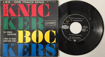 Lot 3 - THE KNICKERBOCKERS - LIES/ONE TRACK MIND EP (ORIGINAL FRENCH RELEASE - LONDON REH 10.178)