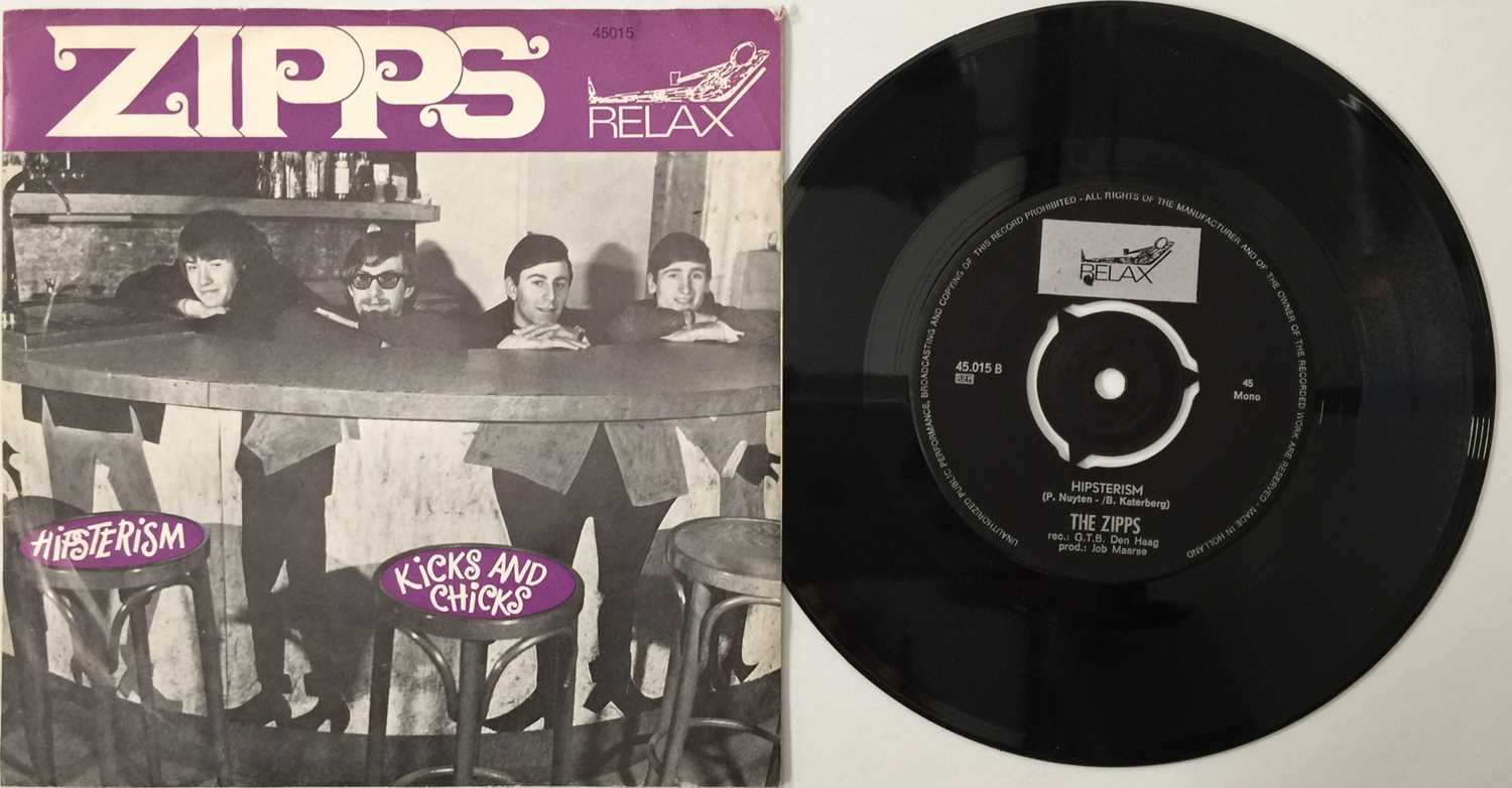 Lot 5 - THE ZIPPS - KICKS AND CHICKS C/W HIPSTERISM 7" (ORIGINAL DUTCH RELEASE - RELAX 45.015)