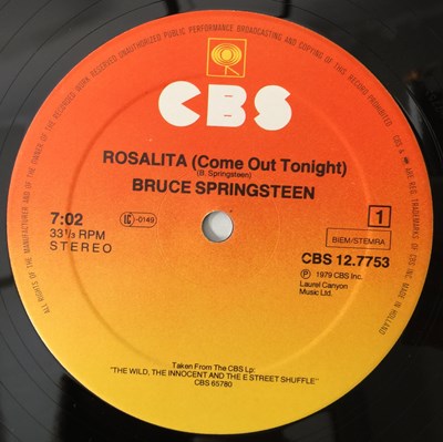 Lot 8 - BRUCE SPRINGSTEEN - ROSALITA (COME OUT TONIGHT) 12" MAXI (COMPLETE ORIGINAL EU COPY WITH POSTER - CBS 12.7753)