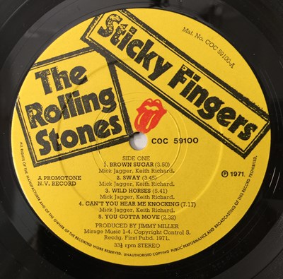 Lot 20 - THE ROLLING STONES - STICKY FINGERS LP (GATEFOLD ORIGINAL UK PRESSING - COC 59100)