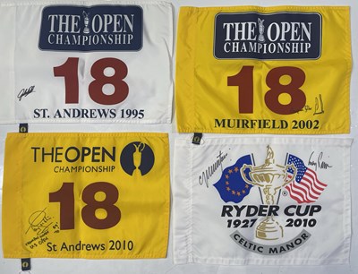 Lot 298 - GOLF MEMORABILIA - FLAGS SIGNED BY PLAYERS/CHAMPIONSHIP WINNERS.
