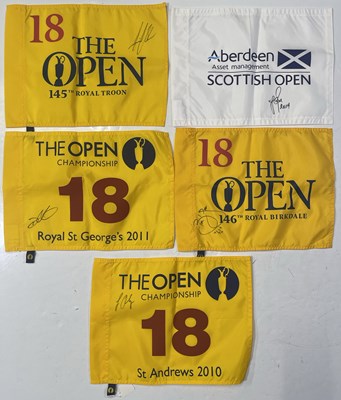 Lot 299 - GOLF MEMORABILIA - FLAGS SIGNED BY PLAYERS/WINNERS.