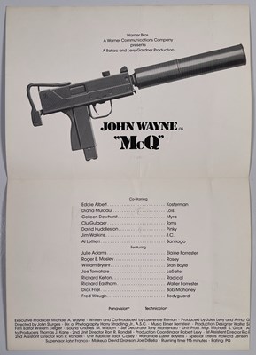 Lot 139 - JOHN WAYNE - SIGNED MCQ CAST LIST BOOK.