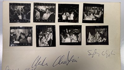 Lot 141 - CHARLIE CHAPLIN - SIGNED CARD AND ORIGINAL IMAGES FROM 1967 GALA DINNER.