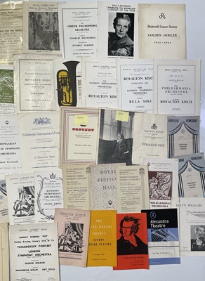 Lot 10 - 19TH AND 20TH CENTURY CLASSICAL MUSIC CONCERT PROGRAMMES / 1959 EDINBURGH FESTIVAL POSTER.