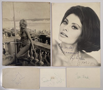 Lot 151 - LEADING LADIES - AUTOGRAPHS INC LOREN / BARDOT / FONDA.