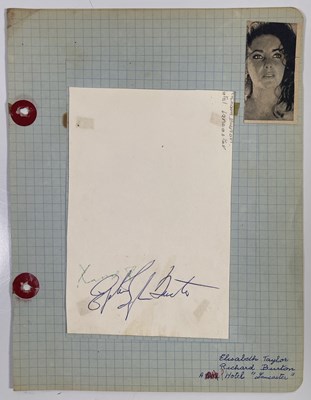 Lot 152 - ELIZABETH TAYLOR - VINTAGE SIGNED PAGE.