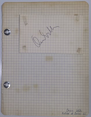 Lot 156 - ORSON WELLES - SIGNED CUTTING.