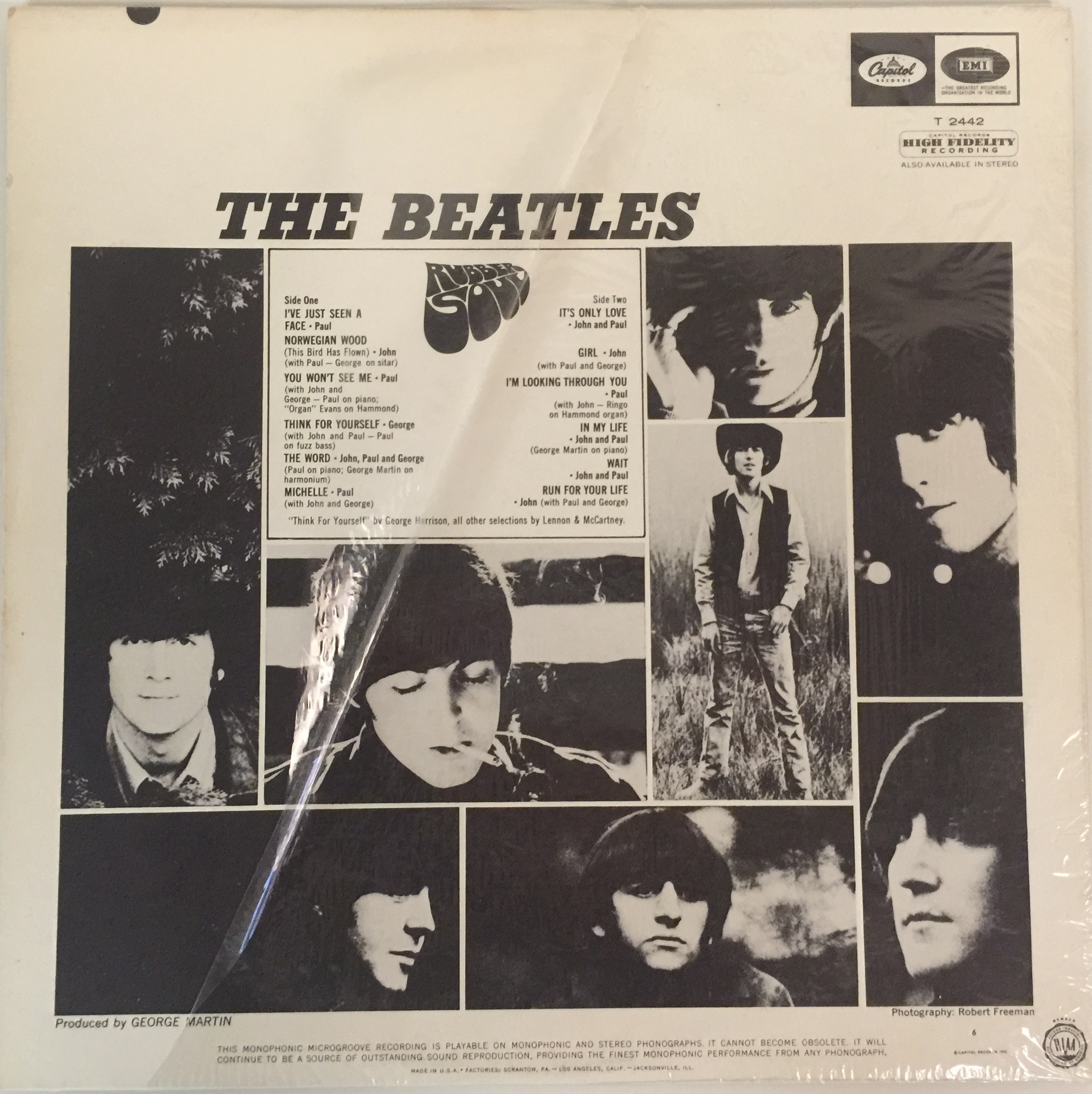 Lot 14 THE BEATLES RUBBER SOUL LP (US MONO 1966