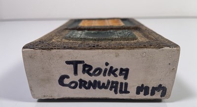 Lot 36 - TROIKA - CHIMNEY VASE - DECORATED BY M MURRELL.
