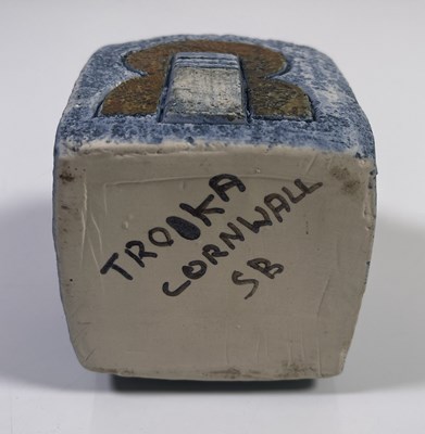 Lot 41 - TROIKA - MARMALADE POT DECORATED BY SALLY BENCH.
