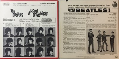 Lot 17 - THE BEATLES - A HARD DAY'S NIGHT & MEET THE BEATLES LPs (ORIGINAL/EARLY US PRESSINGS - SUPERB COPIES)