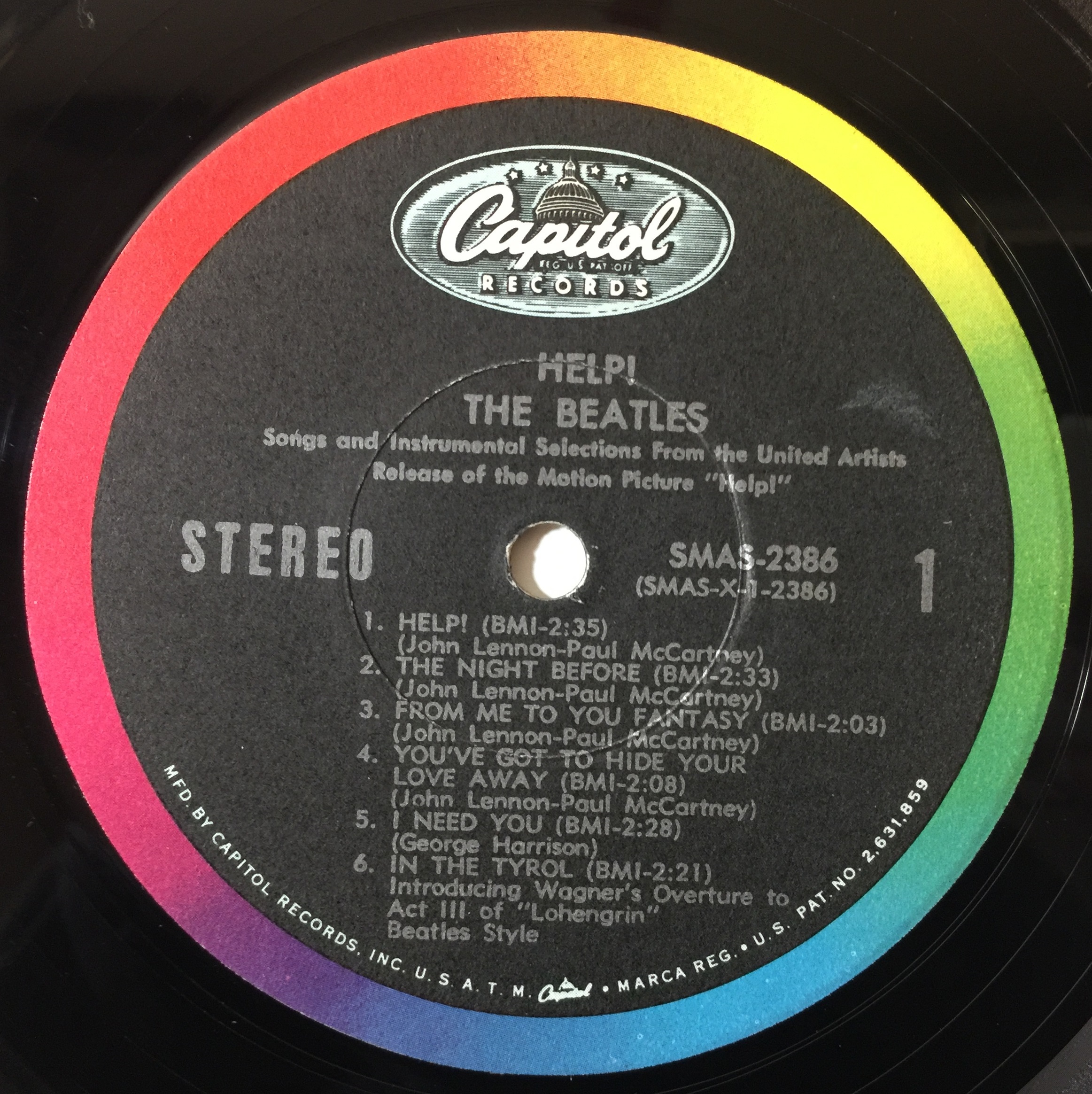 Help Lp Lot 18 - THE BEATLES - HELP! LP (ORIGINAL US STEREO
