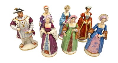 Lot 52 - GERMAN PORCELAIN - HENRY VIII AND SIX WIVES.