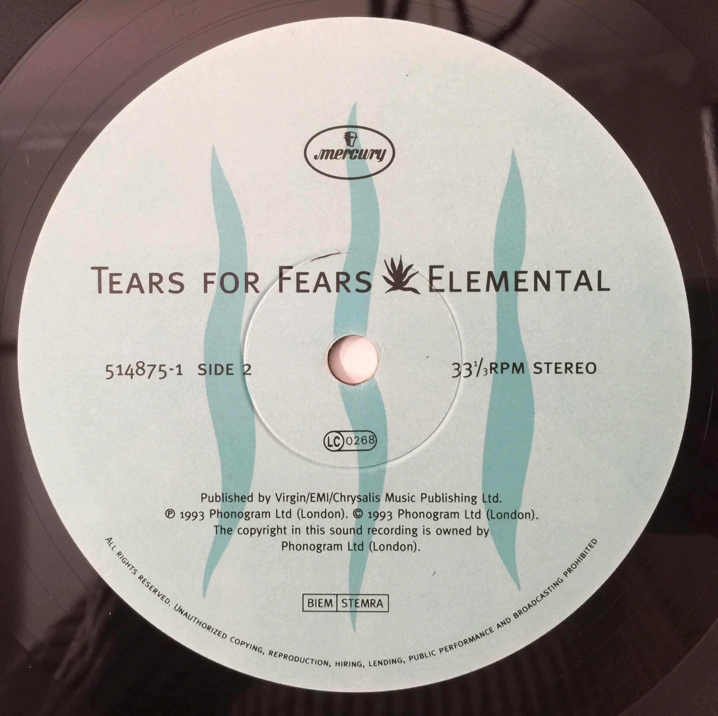 Lot 45 TEARS FOR FEARS ELEMENTAL LP (DFI PRESSING