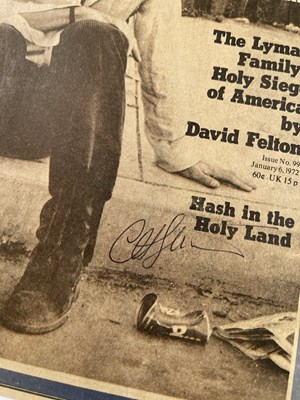 Lot 305 - CAT STEVENS SIGNED ROLLING STONE MAGAZINE FRONT PAGE.