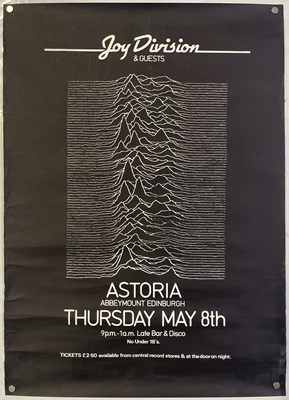 Lot 334 - JOY DIVISION - ASTORIA EDINBURGH 1980 - CANCELLED CONCERT POSTER.