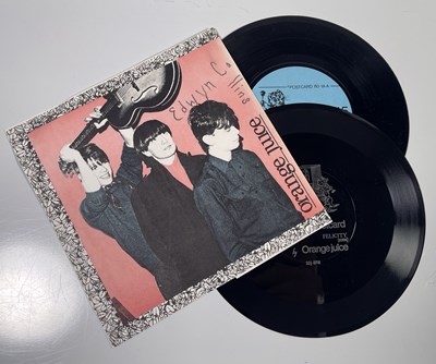 Lot 157 - ORANGE JUICE - FALLING AND LAUGHING 7" (SIGNED ORIGINAL UK COPY W/ FLEXI - POSTCARD 80-1).