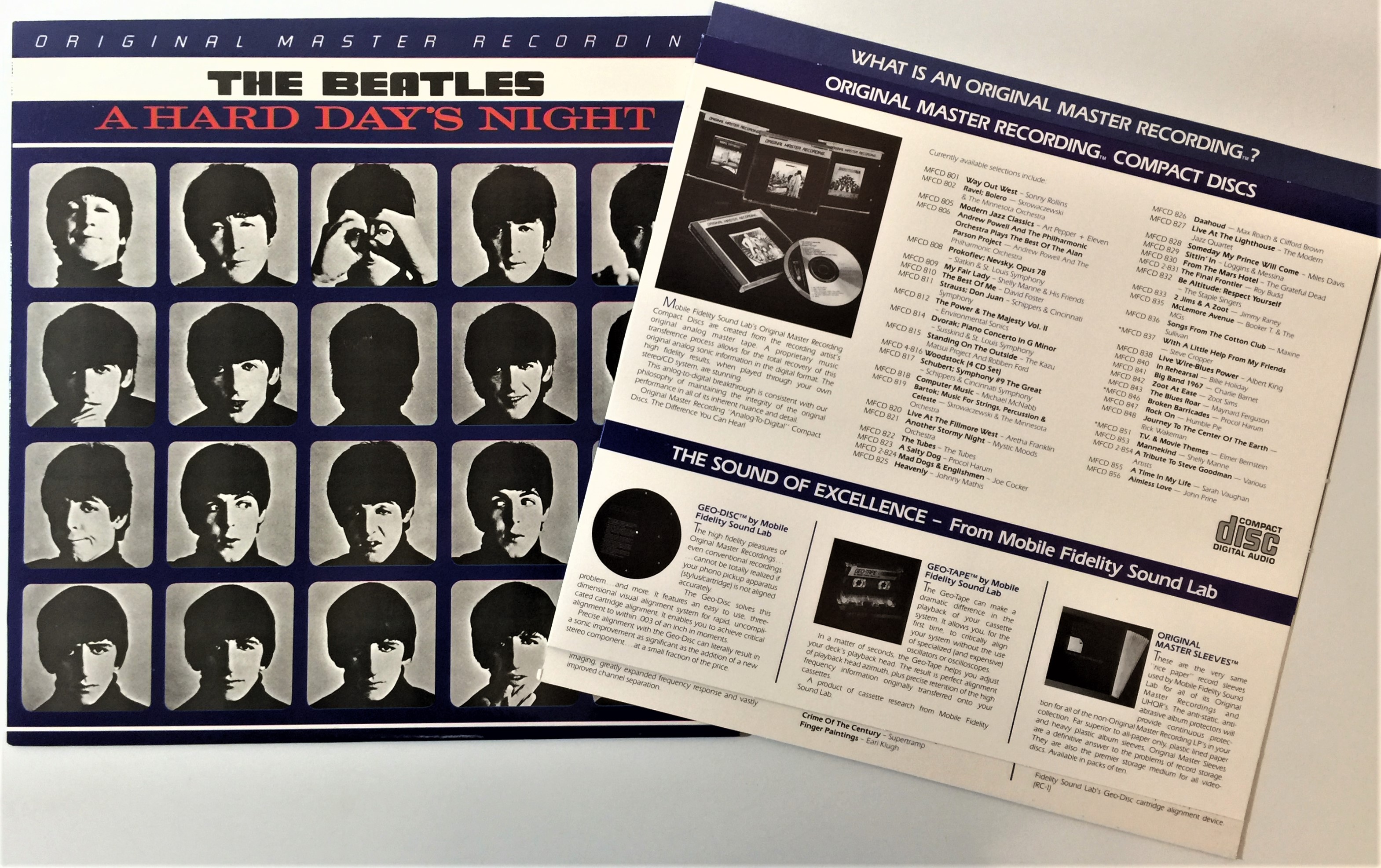 Lot 33 THE BEATLES ORIGINAL MASTER RECORDING MFSL