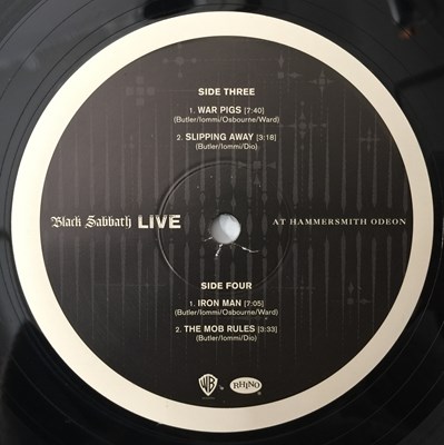Lot 123 - BLACK SABBATH - LIVE AT HAMMERSMITH ODEON LP (RHINO - R1-526573)