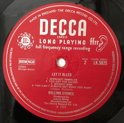 Lot 128 - THE ROLLING STONES - LET IT BLEED LP (COMPLETE ORIGINAL UK MONO COPY - DECCA LK 5025)