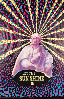 Lot 8 - BLACKLIGHT POSTER - SUNSHINE MAN - 1970 - EAST TOTEM WEST.