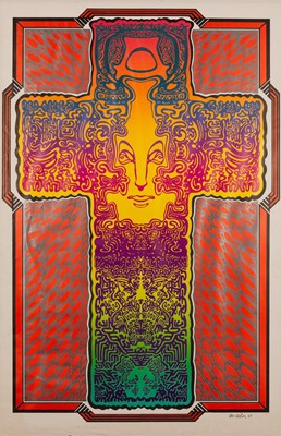 Lot 12 - WES WILSON - SIGNED 'CROSS' POSTER.