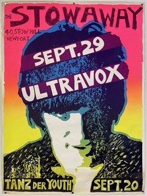 Lot 255 - ULTRAVOX - ORIGINAL AND RARE 1978 NEWPORT CONCERT POSTER.