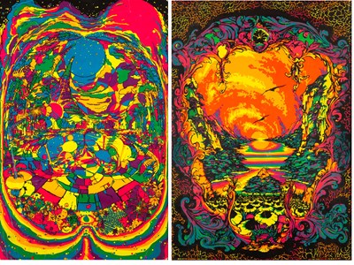 Lot 20 - MICHAEL RHODES - ORIGINAL BLACKLIGHT POSTERS.