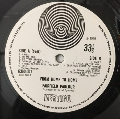 Lot 303 - FAIRFIELD PARLOUR - FROM HOME TO HOME LP (ORIGINAL UK PRESSING - 6360 001)