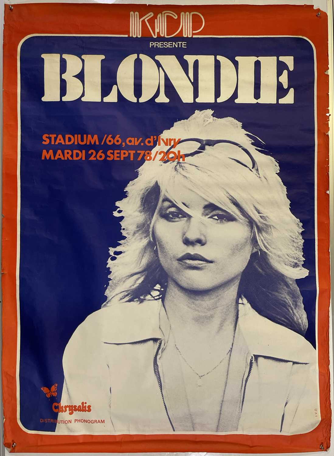 Lot 201 1978 Blondie French Billboard Concert Poster 2724