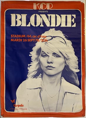 Lot 201 - 1978 BLONDIE FRENCH BILLBOARD CONCERT POSTER.