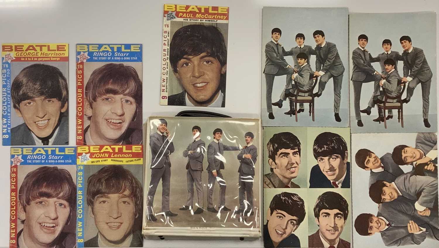 Lot 116 - Beatles Circa 1960s Memorabilia inc PYX Record Case