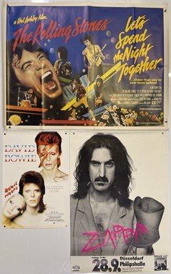 Lot 204 - ROCK POSTERS. (THE ROLLING STONES, ZAPPA, BOWIE).