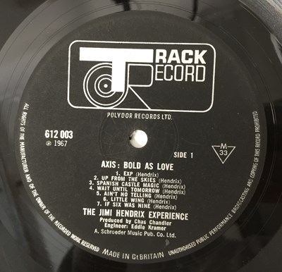 Lot 407 - JIMI HENDRIX - AXIS: BOLD AS LOVE LP (UK OG W/ INSERT - TRACK RECORD - 613 003)
