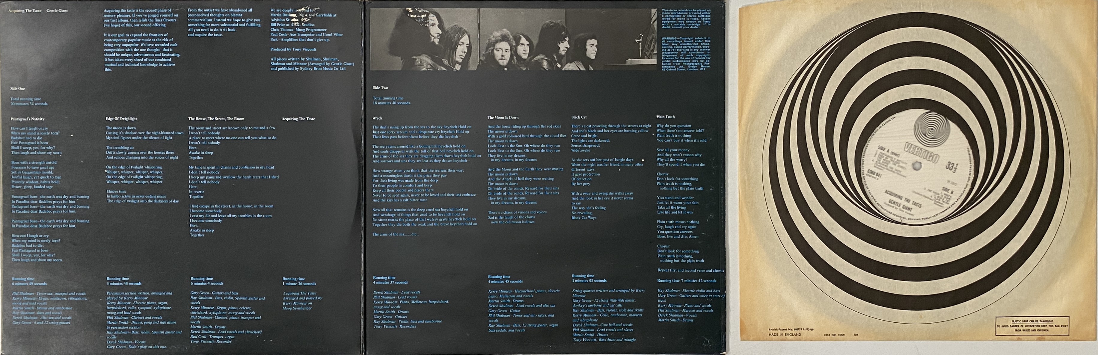 First Lp Lot 89 - GENTLE GIANT - LP COLLECTION (INCLUDING ALL