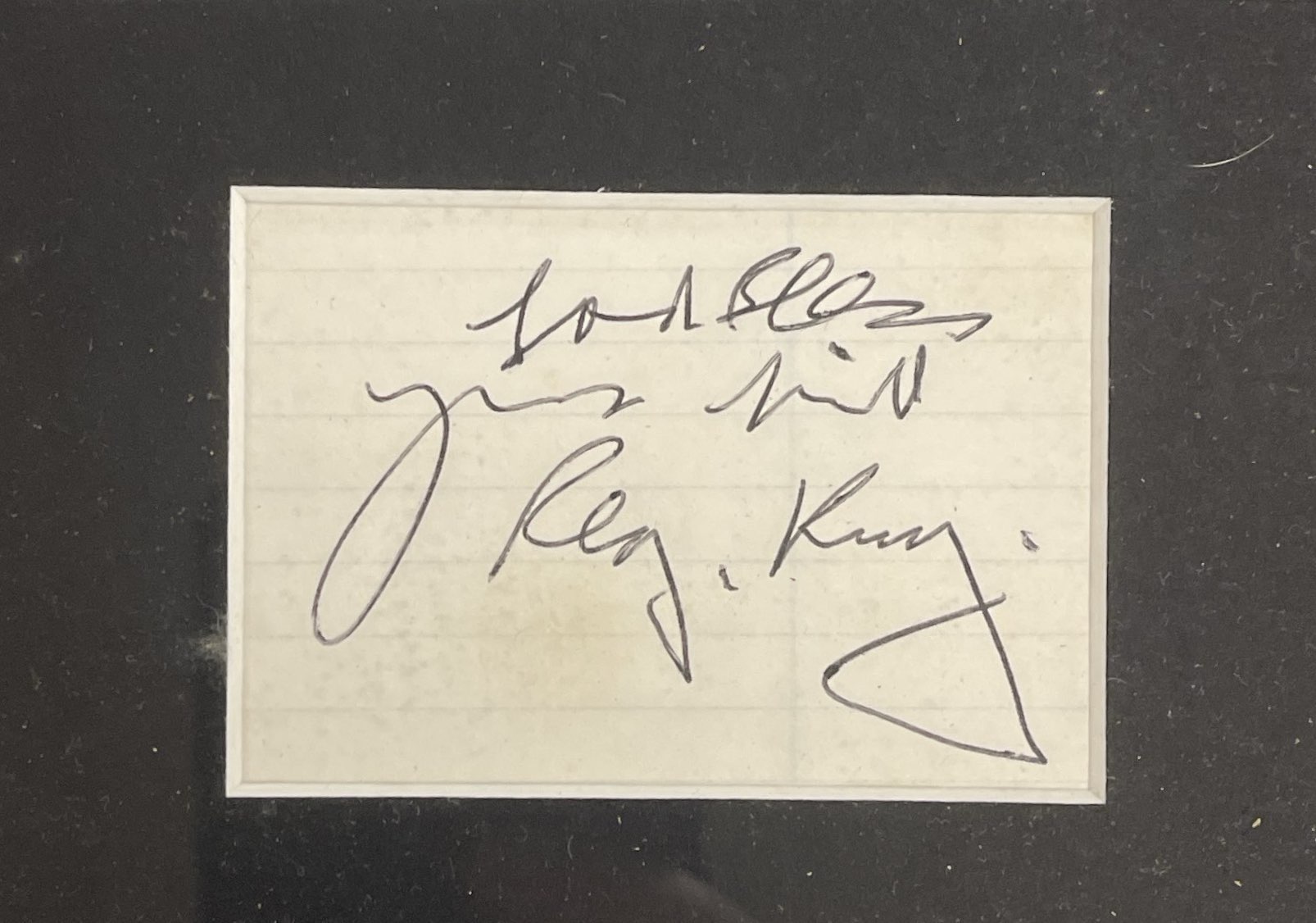 Lot 162 - REG KRAY - SIGNED DISPLAYS.