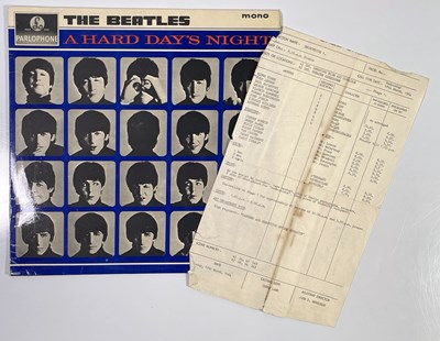 Lot 29 - THE BEATLES - ORIGINAL CALL SHEET FOR A HARD DAY'S NIGHT.