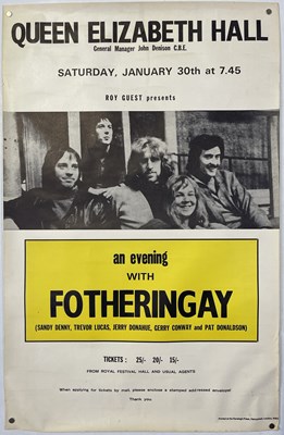 Lot 208 - FOTHERINGAY 1971 CONCERT POSTER.