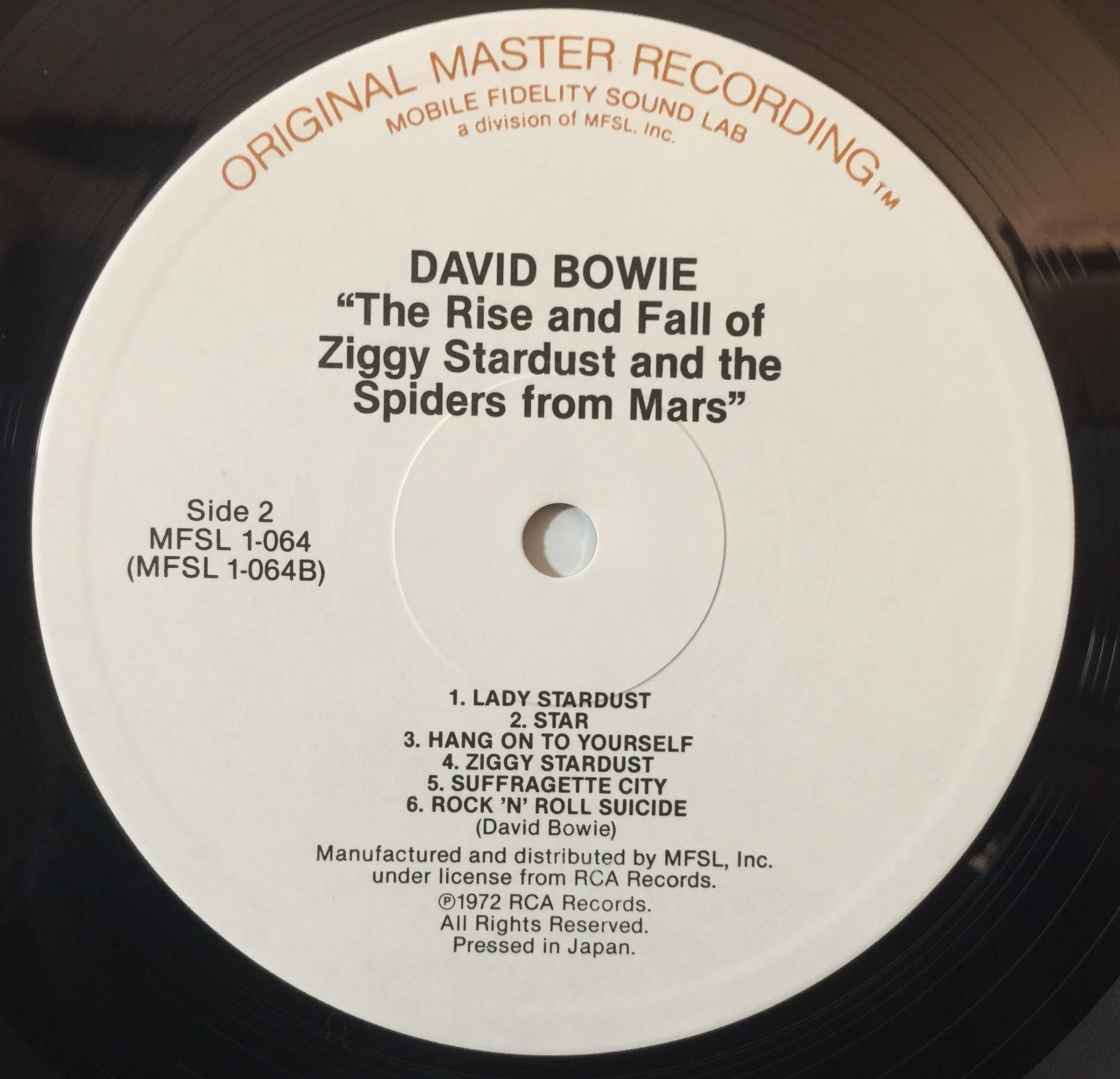 Lot 139 - David Bowie - Ziggy Stardust LP (MFSL 1-064 -