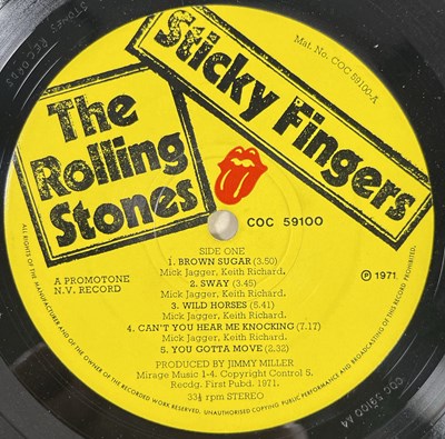 Lot 313 - THE ROLLING STONES - STICKY FINGERS (LARGE ZIP) SIGNED BY MICK TAYLOR.
