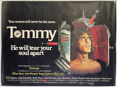 Lot 256 - ORIGINAL THE WHO 'TOMMY' UK QUAD FILM POSTER.